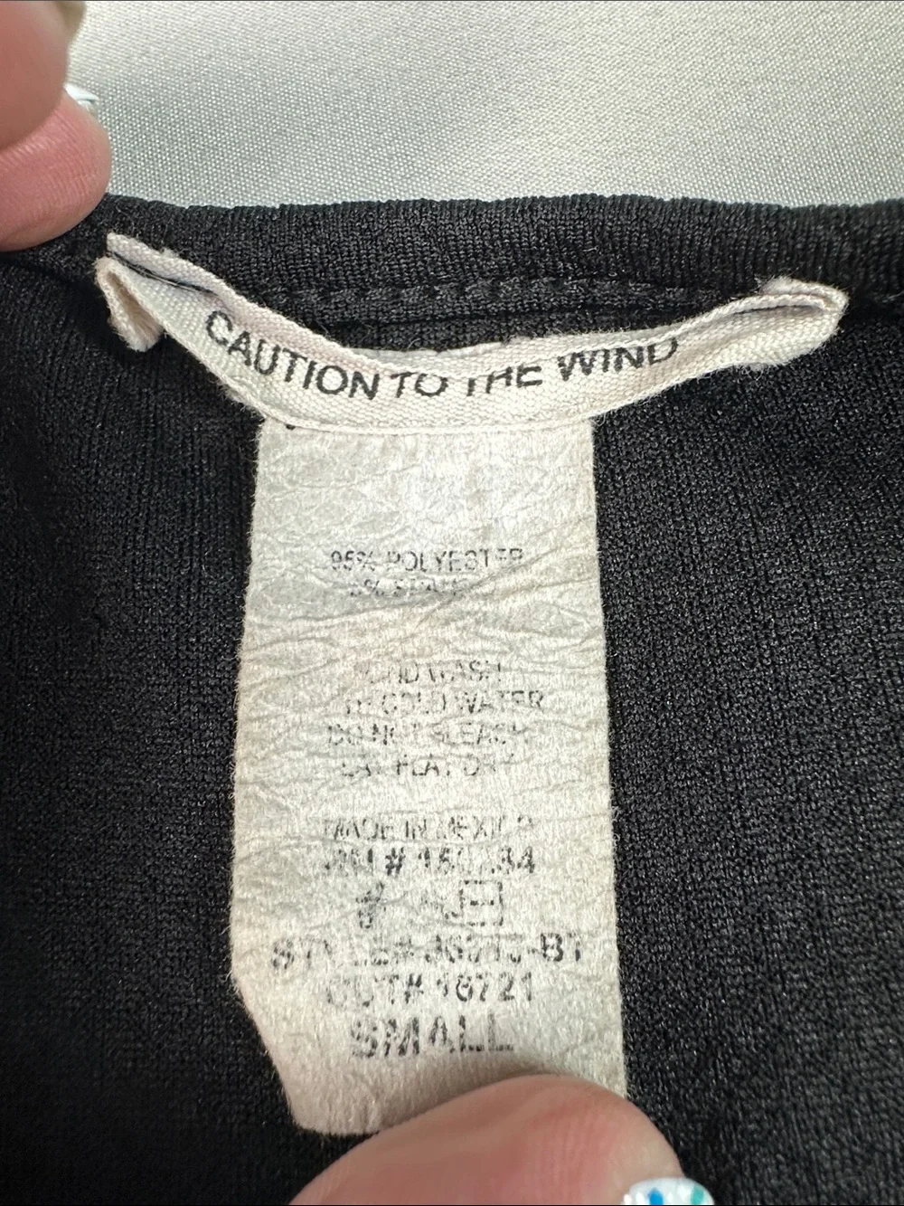 Caution To The Wind Women’s Black Short-Sleeve Peplum Shirt Top
